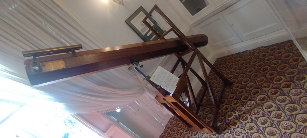 Replica of homemade telescope at the Herschel Museum of Astronomy