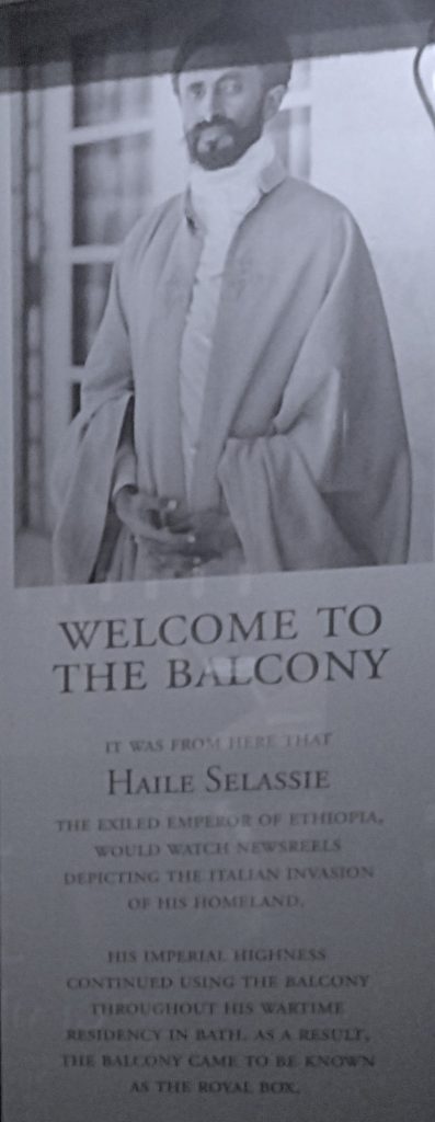 Haile Selassie I Emperor of Ethiopia sign at the Little Theatre cinema